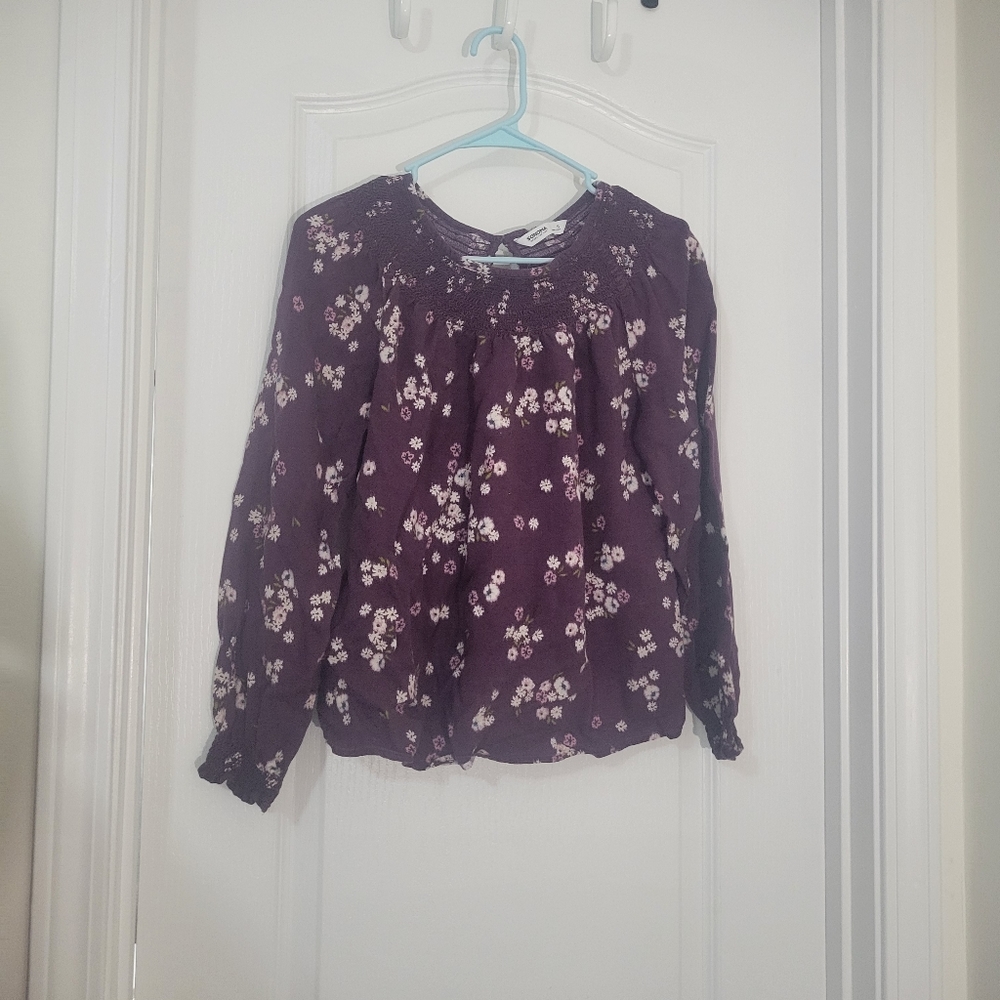 Sonoma Size S Purple Floral Top